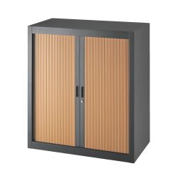 Armoire à rideaux démontables Economique 100 x 90 cm noir-hêtre