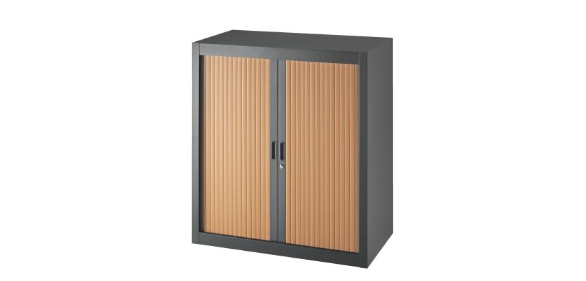 Armoire à rideaux démontables Economique 100 x 90 cm noir-hêtre