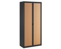 Armoire à rideaux démontables Economique 195 x 90 cm noir-hêtre