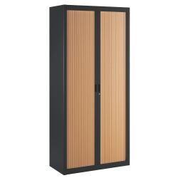 Armoire à rideaux démontables Economique 195 x 90 cm noir-hêtre