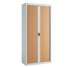 Armoire à rideaux démontables Economique 195 x 90 cm gris clair-hêtre