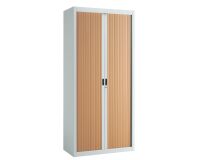 Armoire à rideaux démontables Economique 195 x 90 cm gris clair-hêtre