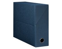 Boîte de classement carton Oxford dos 9 cm bleue