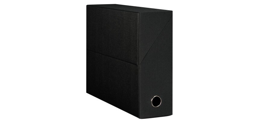 Boîte de classement carton papier grain toile dos 9 cm