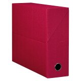 Boîte de classement carton Oxford dos 9 cm rouge