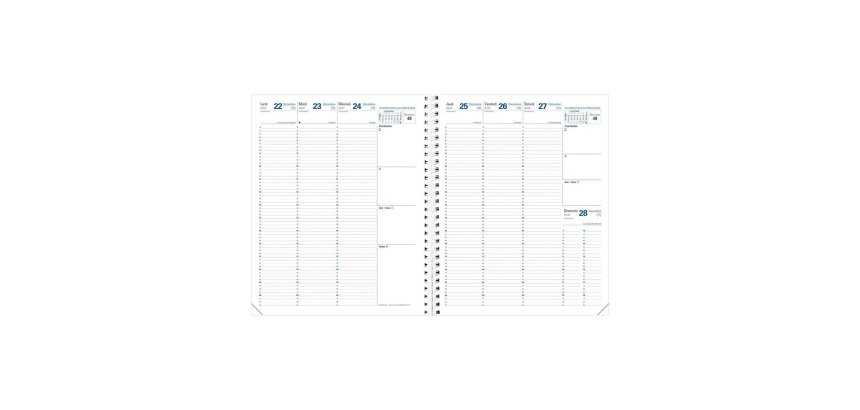 Agenda Quo Vadis Euréquart S Classique semainier - année 2027 - 24 x 30 cm