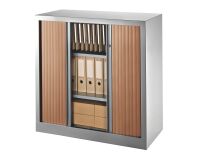 Armoires à rideaux Eco-conçue Décor Monobloc merisier H 100 x L100