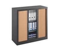 Armoires à rideaux Eco-conçue Décor Monobloc hêtre H100 x L 100