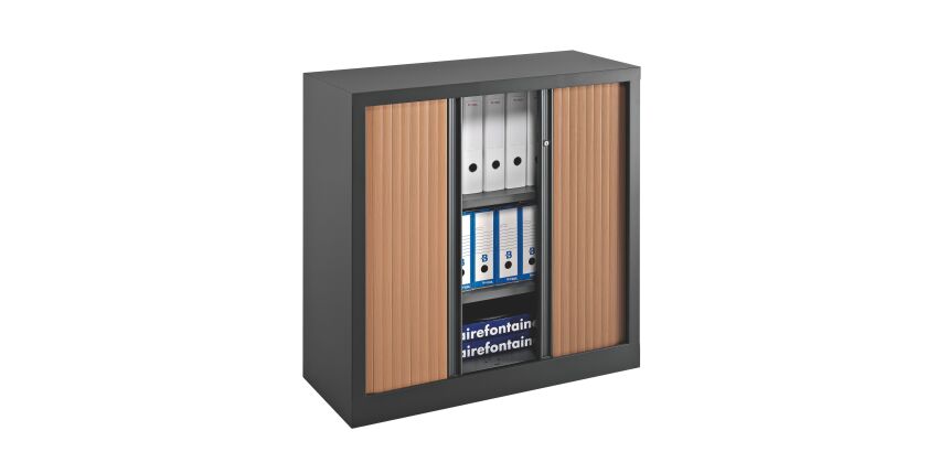 Armoires à rideaux Eco-conçue Décor Monobloc H100 x L 100