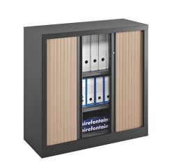 Armoires à rideaux Eco-conçue Décor Monobloc H100 x L 100