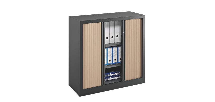 Armoires à rideaux Eco-conçue Décor Monobloc H100 x L 100