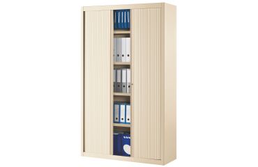 Schrank mit umweltfreundlichen Vorhängen, klassisches Monoblock-Design
