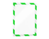 Funda de señalización verde Adhesiva A4 Security Duraframe - Paquete de 2 