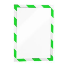 Funda de señalización verde Adhesiva A4 Security Duraframe - Paquete de 2 