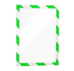 Funda de señalización verde Adhesiva A4 Security Duraframe - Paquete de 2 