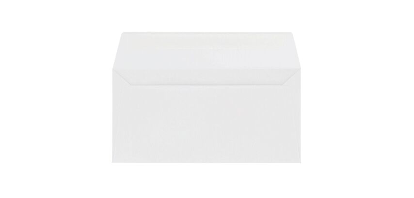 Enveloppe 110 x 220 mm Pollen Clairefontaine 120 g sans fenêtre blanche - Paquet de 20