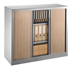 Armoire hauteur comptoir à rideaux monoblocs Eco-conçues 100 x 120 cm corps aluminium