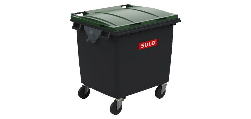 Conteneur à déchets 1000 litres extérieur 4 roues couleur