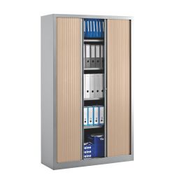 Armoire haute à rideaux monoblocs Eco-conçues 198 x 120 cm corps aluminium