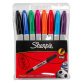 Permanent markers with cap Sharpie conical point fine classic and fun colors - sleeve of 8