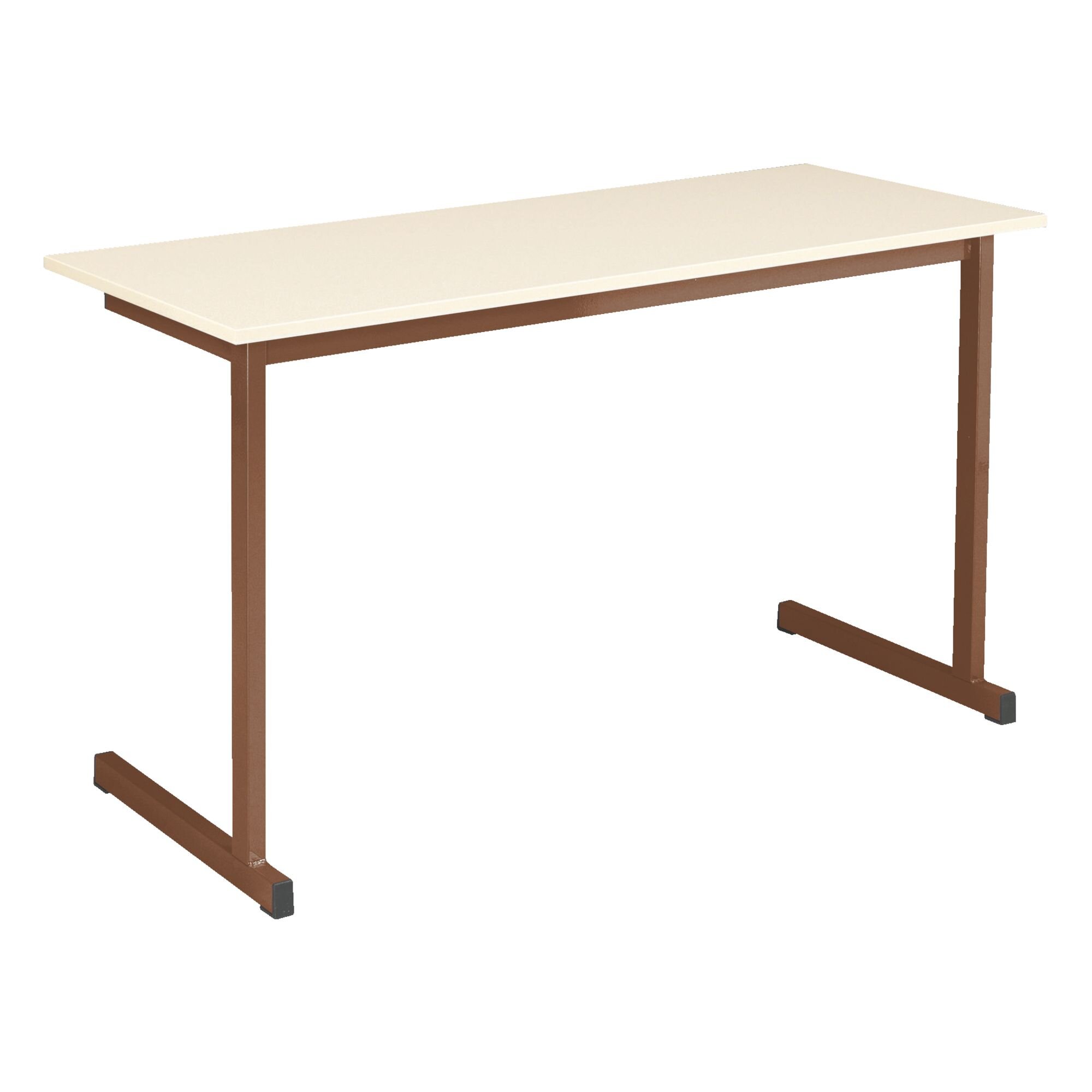 Table scolaire 2 places SCHOOL COLOR -  L.130 cm plateau beige – Taille 6 pour CM2 à Lycée