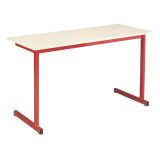 Table scolaire biplace L 130 x P 50 cm