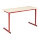 School table 2 seats SCHOOL COLOR - L.130 cm beige top - Size 6 for 5th grade to High School