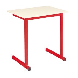 Table scolaire 1 place SCHOOL COLOR -  L.70 cm plateau beige – Taille 6 pour CM2 à Lycée