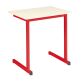 Table scolaire 1 place SCHOOL COLOR -  L.70 cm plateau beige – Taille 6 pour CM2 à Lycée