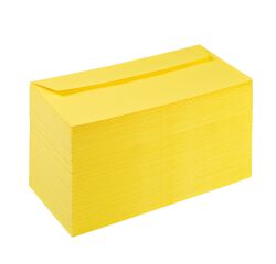 Sobre 110 x 220 mm Pollen Clairefontaine 120 g sin ventana amarillo sol - Caja de 200
