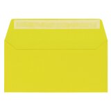 Enveloppe 110 x 220 mm Pollen Clairefontaine 120 g sans fenêtre jaune soleil - Boîte de 200