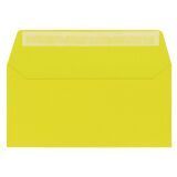 Enveloppe 110 x 220 mm Pollen Clairefontaine 120 g sans fenêtre jaune soleil - Boîte de 200