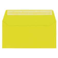 Enveloppe 110 x 220 mm Pollen Clairefontaine 120 g sans fenêtre jaune soleil - Boîte de 200