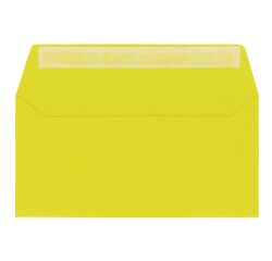 Umschlag 110 x 220 mm Pollen Clairefontaine 120 g ohne Fenster sonnengelb - Box von 200