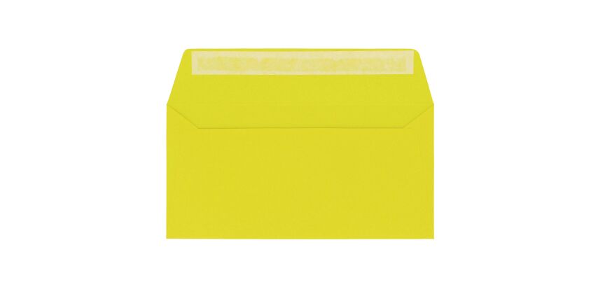Enveloppe Pollen Clairefontaine jaune soleil 110 x 220 - Boîte de 200