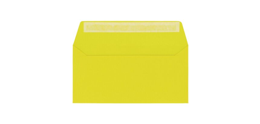 Enveloppe Pollen Clairefontaine jaune soleil 110 x 220 - Boîte de 200