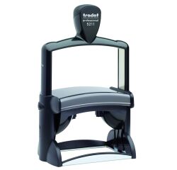 Trodat Metal line 5211 sello con texto personalizado 12 líneas 85 x 55 mm monocromo