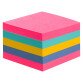 Bloc cube repositionnable assorti Super Sticky Post-it  76 x 76 mm - bloc de 440 feuilles