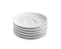Platillo para café de porcelana - Juego de 6