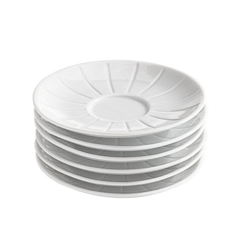 Sous-tasse à thé en porcelaine - Lot de 6