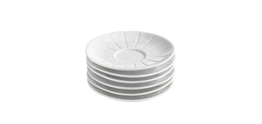 Sous-tasse à café en porcelaine - Lot de 6