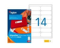 Etiquette adresse jet d'encre 99,1 x 38,1 mm Agipa 119083 blanche - Boîte de 1400