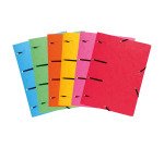 Chemise à élastiques 3 rabats perforées Punchy carte lustrée A4