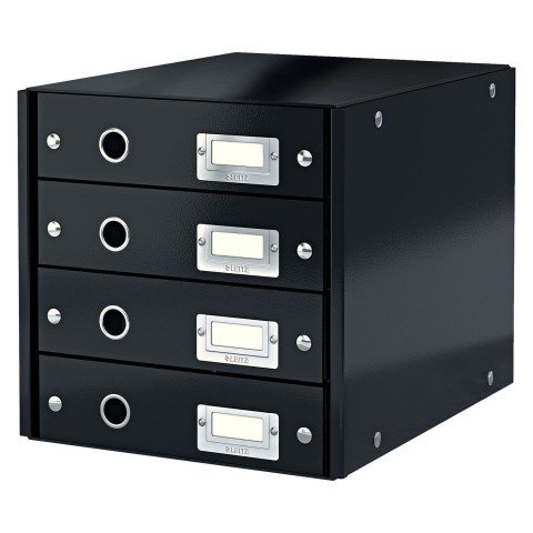 Módulo de clasificación Leitz Click & Store Wow 4 cajones de color negro