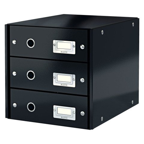 Módulo de clasificación Leitz Click & Store Wow 3 cajones de color negro