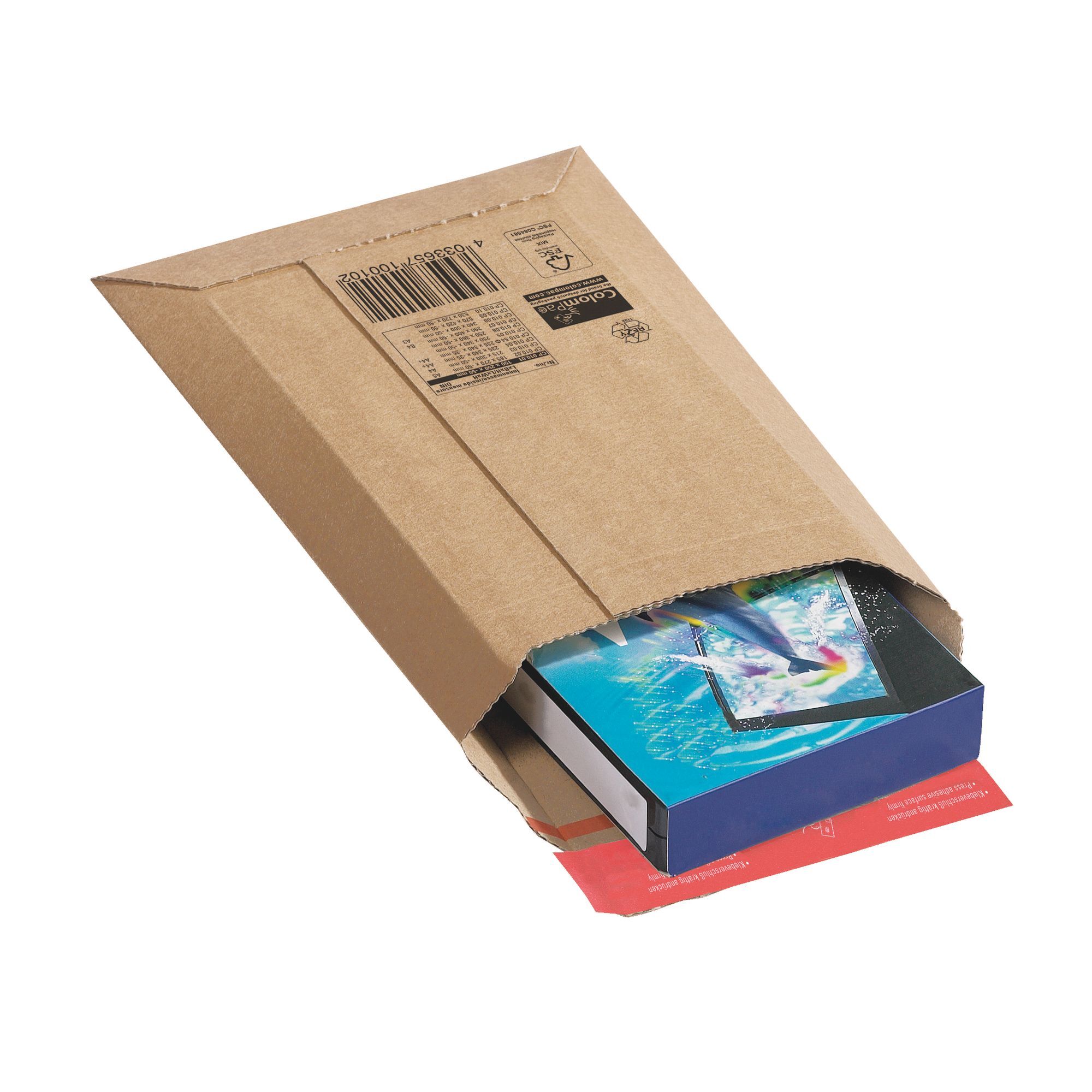 Enveloppes Cartonnées Netuno C4 - Lot De 25 - 229x324mm - Dos Carton 400g/m² - Pour Envoi Documents Importants