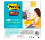 Big notes repositionnables jaune Super Sticky Post it 27,9 x 27,9 cm - bloc de 30 feuilles
