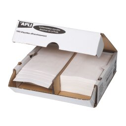 Box mit 1000 Frankieretiketten: 500 Seiten mit 2 Stücke 140 x 45 mm Apli Agipa weiß