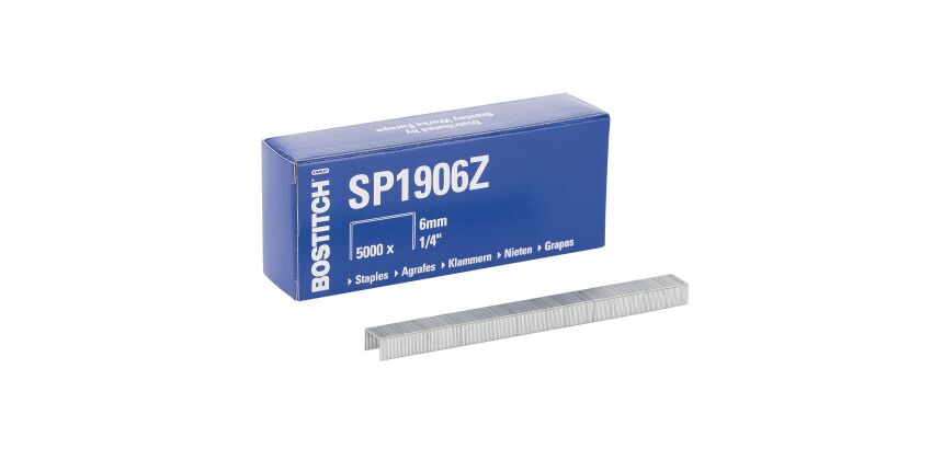 Agrafes Bostitch SP 19/6 galvanisée - Boîte de 5000