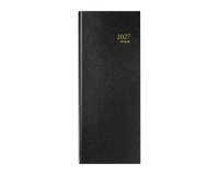 Agenda journalier Brepols Euros / Centimes Banquier Long 2 - année 2027 - 14,3 x 33 cm noir